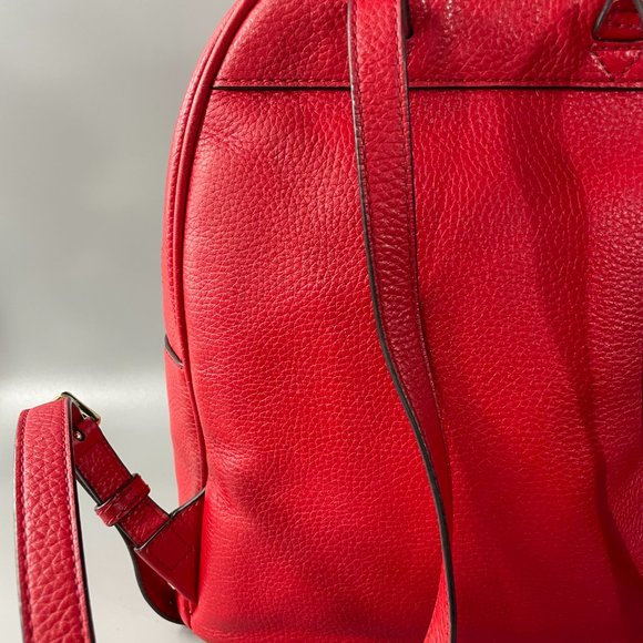 Michael Kors Abbey Medium Backpack Pebble Leather Bright Red main image 12